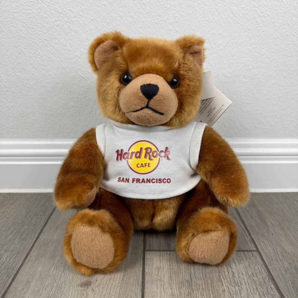 Vintage Hard Rock Cafe San Francisco Teddy Bear - Verified Authentic Sticker Tag